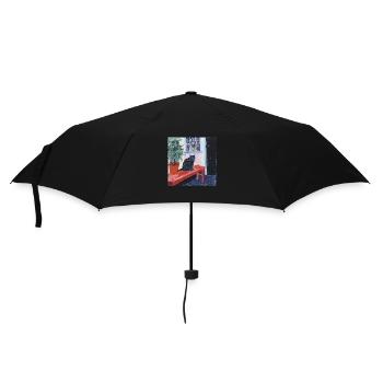 Chat, motif chat, pop art, cadeau, idée cadeau - Parapluie standard - noir - Devant