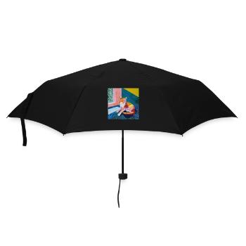 Chat, motif chat, pop art, cadeau, idée cadeau - Parapluie standard - noir - Devant