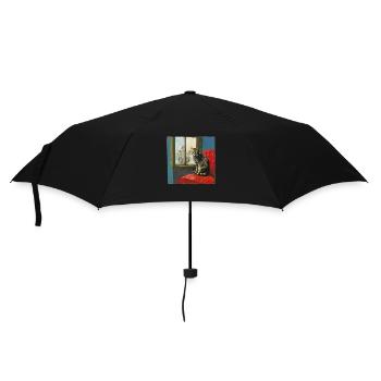 Chat, motif chat, pop art, cadeau, idée cadeau - Parapluie standard - noir - Devant