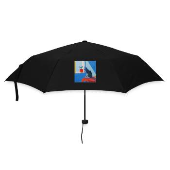 Chat, motif chat, pop art, cadeau, idée cadeau - Parapluie standard - noir - Devant