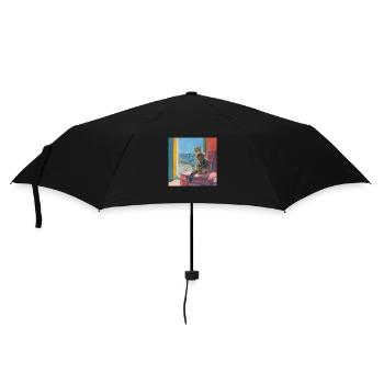 Chat, motif chat, pop art, cadeau, idée cadeau - Parapluie standard - noir - Devant