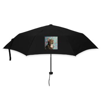 Chat, motif chat, pop art, cadeau, idée cadeau - Parapluie standard - noir - Devant