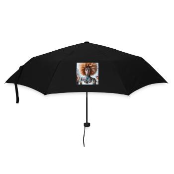 Afro Yoga 2 - Regenschirm (klein) - Schwarz - Vorne