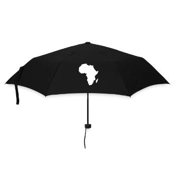 Kontinent Afrika Silhouette - Regenschirm (klein) - Schwarz - Vorne