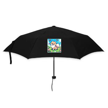 Pixel-Pom - Regenschirm (klein) - Schwarz - Vorne