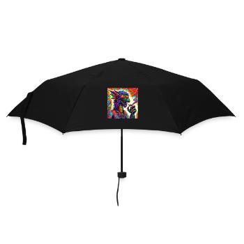 hippie Dragon - Regenschirm (klein) - Schwarz - Vorne
