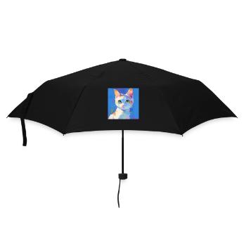 Katze, katzenmotiv - Regenschirm (klein) - Schwarz - Vorne