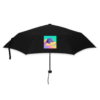Katze, katzenmotiv - Regenschirm (klein) - Schwarz - Vorne