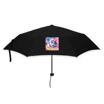 Cat, Cat Motif - Umbrella (small) - black - Front