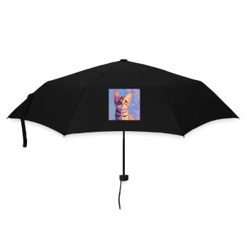 Chat, Motif De Chat - Parapluie standard - noir - Devant
