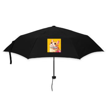 Katze, katzenmotiv - Regenschirm (klein) - Schwarz - Vorne