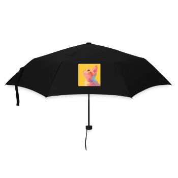 Cat, Cat Motif - Umbrella (small) - black - Front