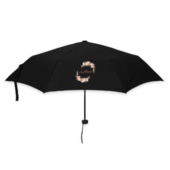 La mariée floral-idée cadeau Evjf - Parapluie standard - noir - Devant