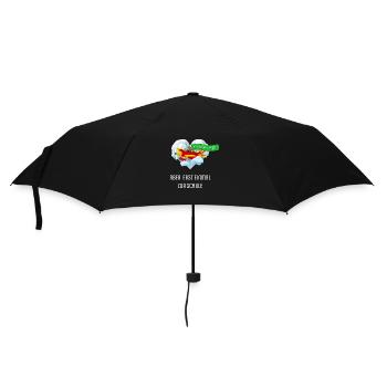 SCHULKIND 2024 Einschulung Erster Schultag - Regenschirm (klein) - Schwarz - Vorne