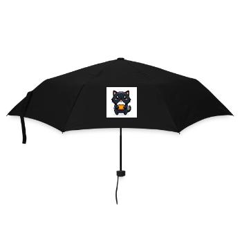 Sweet Kitty Black assis avec Cupcake - Parapluie standard - noir - Devant