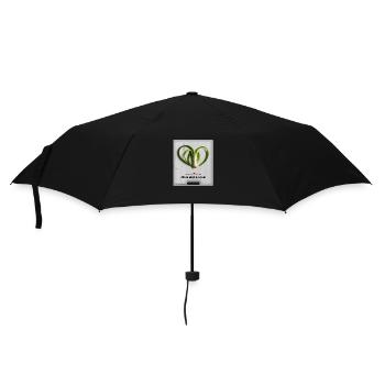 German Art - Leek Heart - Umbrella (small) - black - Front