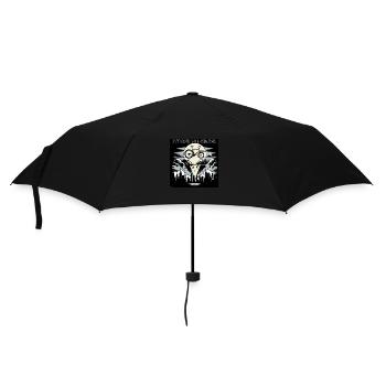 Cargo bike in Bat-Signal style, cargo bike - Umbrella (small) - black - Front