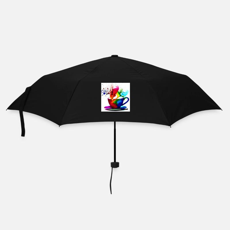 Kaffeetassen bunt 3 - Regenschirm (klein) - Schwarz
