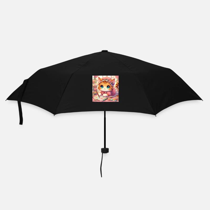 Kitten Artist - Umbrella (small) - black