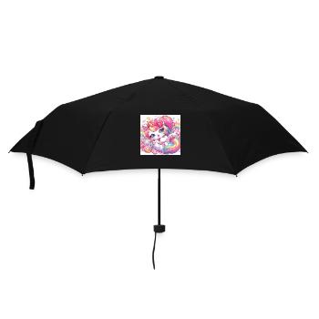 unicorn kitty - Parapluie standard - noir - Devant