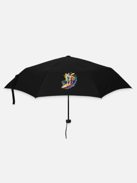 Surfing Husky - Umbrella (small) - black