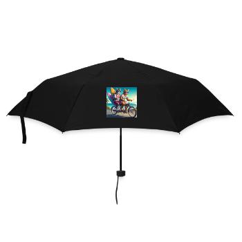 Gato Loco Riding Cat Dudes Vélo Cat Surfer - Parapluie standard - noir - Devant