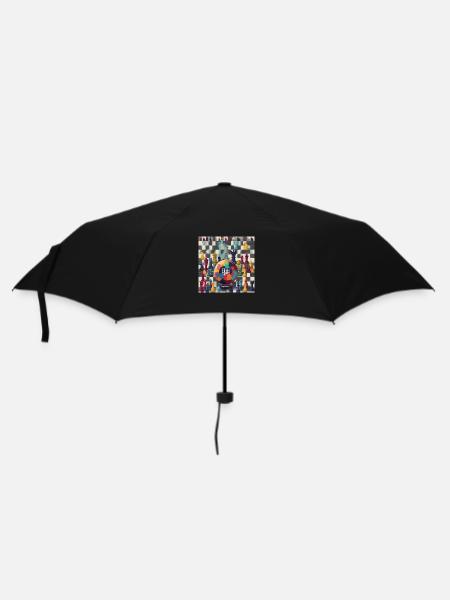 World Chessboard: Celebrating Strategy and Unity - Umbrella (small) - black