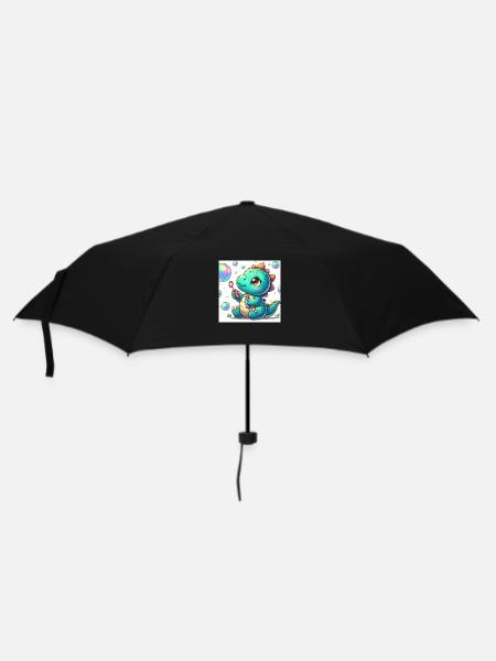 Dino small with soap bubbles - Umbrella (small) - black