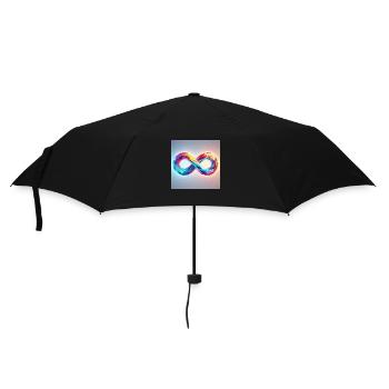 Infinity, prism rainbow - Umbrella (small) - black - Front
