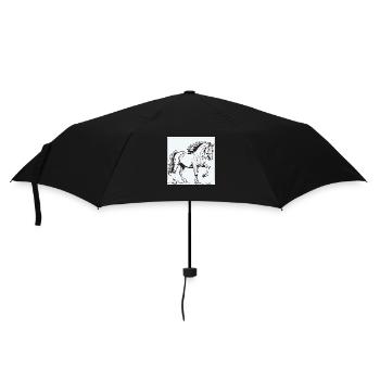 Horse, Horses, Pony, Stallion, Ross, Horse - Umbrella (small) - black - Front