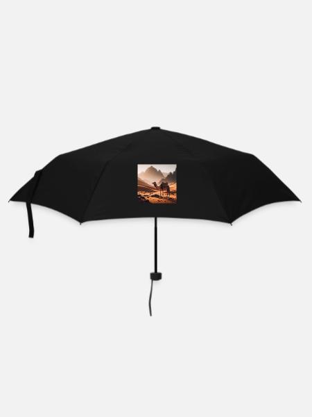 true camel in a desert A3 - Parapluie standard - noir