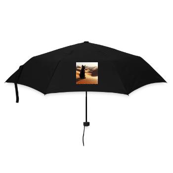 A true cat in a desert 3 - Umbrella (small) - black - Front