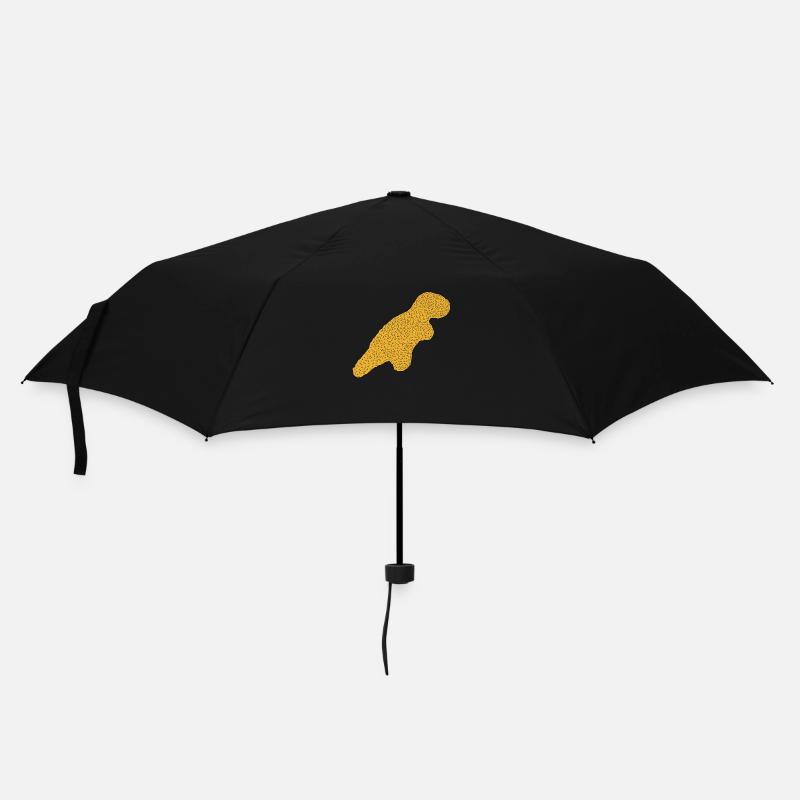 Dinosaurier Nugget - Regenschirm (klein) - Schwarz