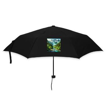 Japan Vintage Nature - Umbrella (small) - black - Front
