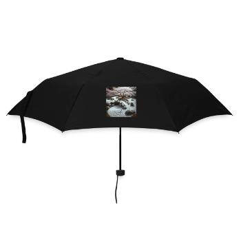 Japan Vintage Zen Garden Cherry Blossom - Umbrella (small) - black - Front