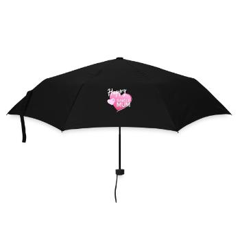 HAPPY SINGLE MUM - Regenschirm (klein) - Schwarz - Vorne
