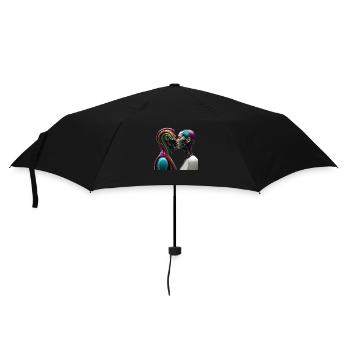 surreal kissing. love is everywhere - Umbrella (small) - black - Front