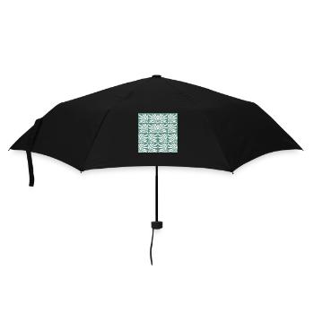 Motif de fleurs géométriques - Parapluie standard - noir - Devant