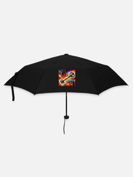 Schlüssel - Regenschirm (klein) - Schwarz
