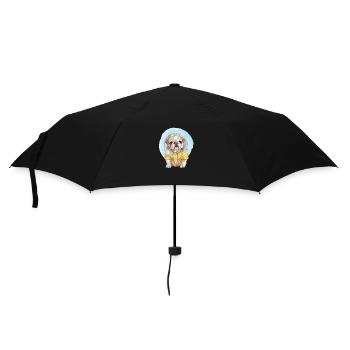 Bulldog in the rain - Umbrella (small) - black - Front