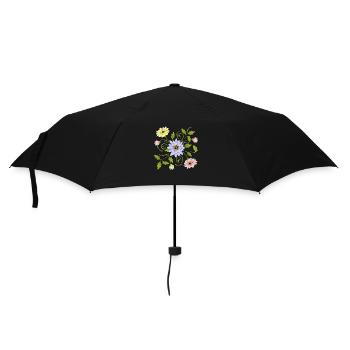 Fleur - Parapluie standard - noir - Devant