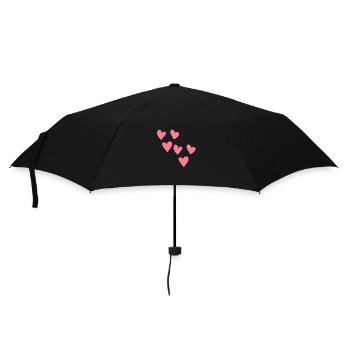 Pink Heart Hearts Symbol Love Shapes - Umbrella (small) - black - Front