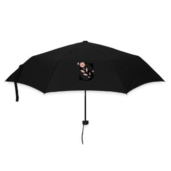 Letters s wildflowers watercolors - Umbrella (small) - black - Front