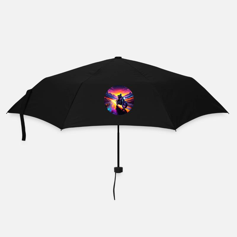 Lever de soleil moto - Parapluie standard - noir