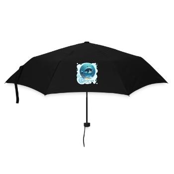 Wal - Regenschirm (klein) - Schwarz - Vorne