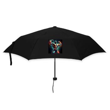 Culturisme - Parapluie standard - noir - Devant