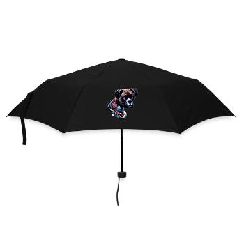 Boxer fleur - Parapluie standard - noir - Devant