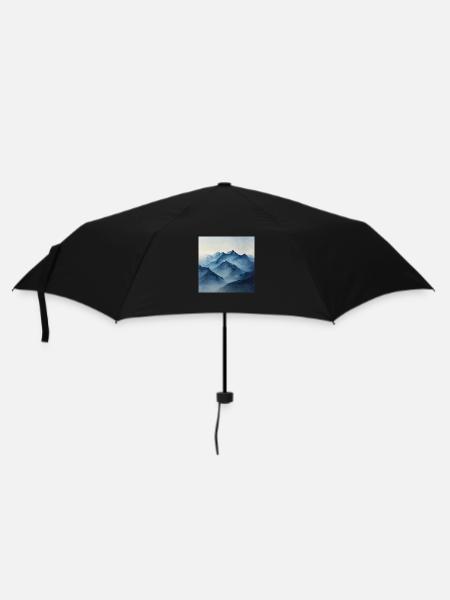 Poster Canvas Mountain 20 - Regenschirm (klein) - Schwarz
