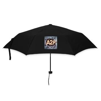 Füge 2 Positivität hinzu - Regenschirm (klein) - Schwarz - Vorne