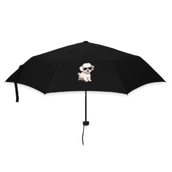Bichon Frise, Bichon Frisé, Chien, Lunettes De Soleil - Parapluie standard - noir - Devant